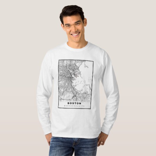 Boston Map T-Shirt (Vorne ganz)