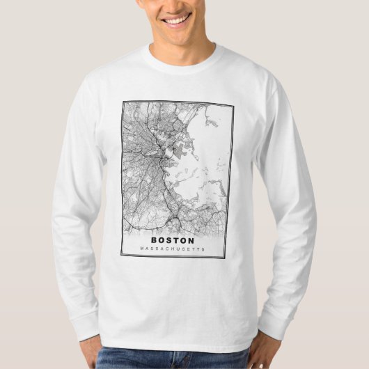 Boston Map T-Shirt (Vorderseite)