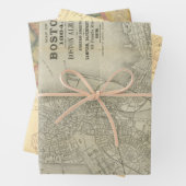Boston Maps Geschenkwrap Geschenkpapier Set (Beispiel)
