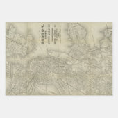 Boston Maps Geschenkwrap Geschenkpapier Set (Vorderseite)