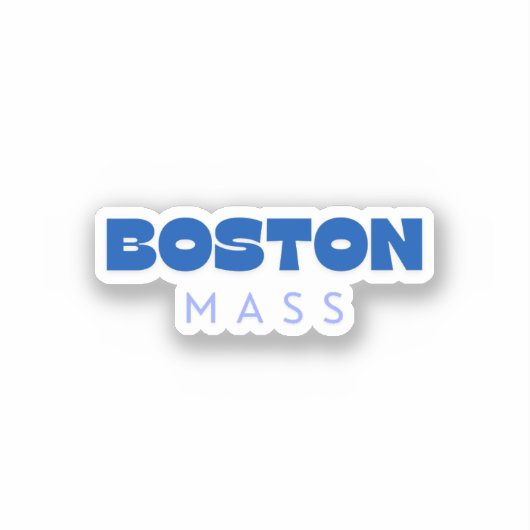 Boston Mass Aufkleber (Vorderseite)