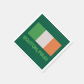 Boston, Mass Irischer Stolz, St. Patrick's Day Serviette (Ecke)