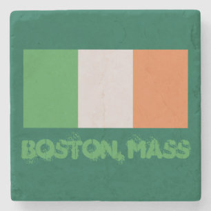 Boston, Mass Irisches Flagge (Stolzes Irisches Erb Steinuntersetzer