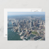 Boston Mass Skyline Postkarte (Vorne/Hinten)