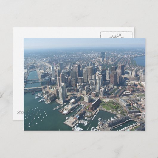 Boston Mass Skyline Postkarte (Vorne/Hinten)