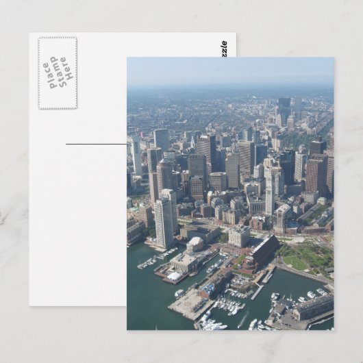 Boston Mass Skyline Postkarte (Vorne/Hinten)