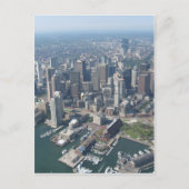 Boston Mass Skyline Postkarte (Vorderseite)