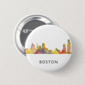 BOSTON-MASS.-SKYLINE WB1- BUTTON (Vorne & Hinten)