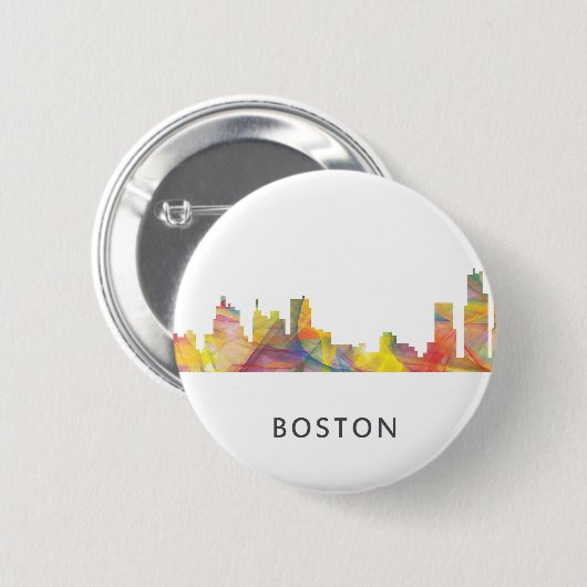 BOSTON-MASS.-SKYLINE WB1- BUTTON (Vorne & Hinten)