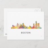 BOSTON MASS. SKYLINE WB1- POSTKARTE (Vorne/Hinten)