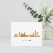 BOSTON MASS. SKYLINE WB1- POSTKARTE (Stehend Vorderseite)