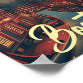 Boston massachuset Vintag Art Travel Illustration Poster (Ecke)