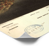 Boston Massachusetts 1873 Antike Panoramakarte Poster (Ecke)