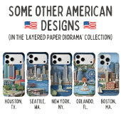 Boston Massachusetts America Layered Paper Art iPhone Hülle