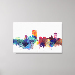 Boston, Massachusetts-Aquarell-Stadtbild Leinwanddruck
