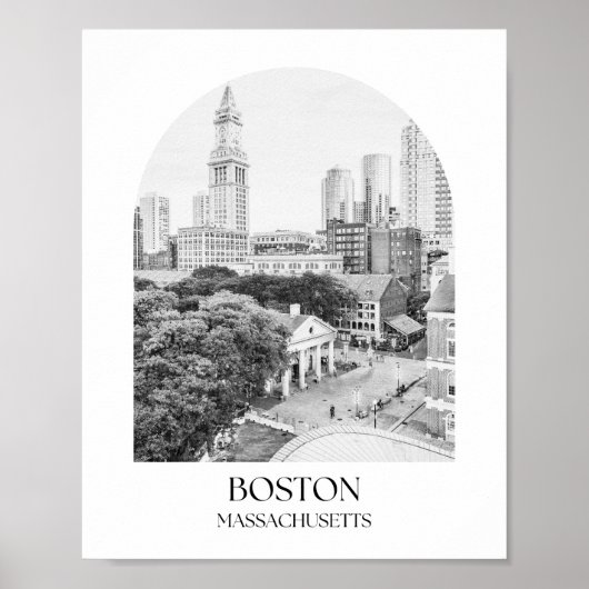 Boston Massachusetts Arch Foto Print Poster (Vorne)