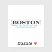 Boston Massachusetts Aufkleber (Blatt)
