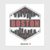 Boston Massachusetts Aufkleber (Blatt)
