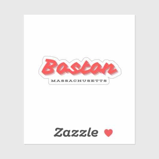 Boston Massachusetts Aufkleber (Blatt)