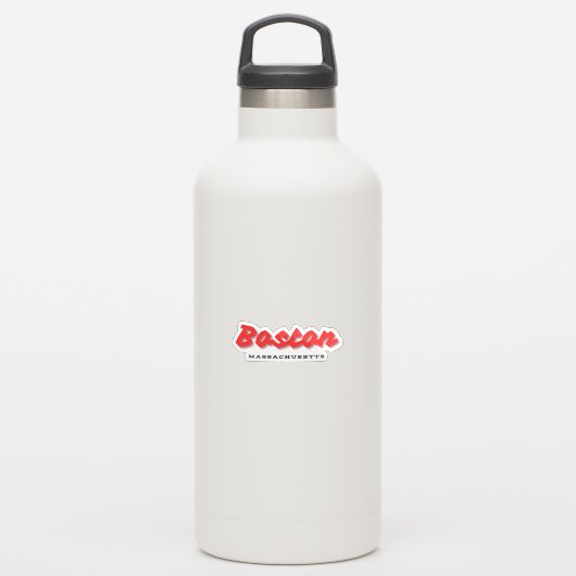 Boston Massachusetts Aufkleber (Wassserflasche)