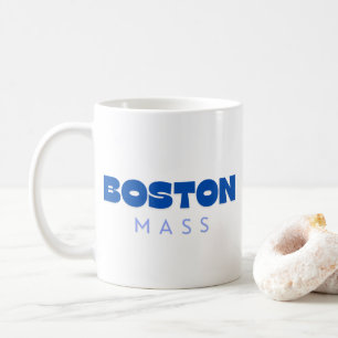 Boston Massachusetts Blau Modern Kaffeetasse
