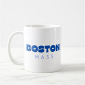 Boston Massachusetts Blau Modern Kaffeetasse (Links)