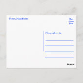 Boston, Massachusetts - Boston Hafen Post Card Postkarte (Rückseite)