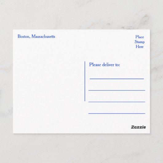 Boston, Massachusetts - Boston Hafen Post Card Postkarte (Rückseite)