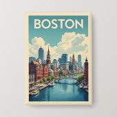 Boston Massachusetts Button (Vorderseite)
