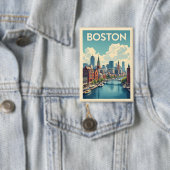 Boston Massachusetts Button (Insitu)
