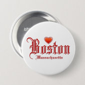 Boston Massachusetts Button (Vorne & Hinten)