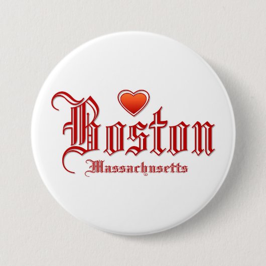 Boston Massachusetts Button (Vorderseite)