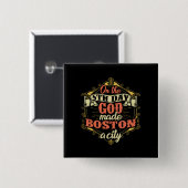 Boston Massachusetts Button (Vorne & Hinten)