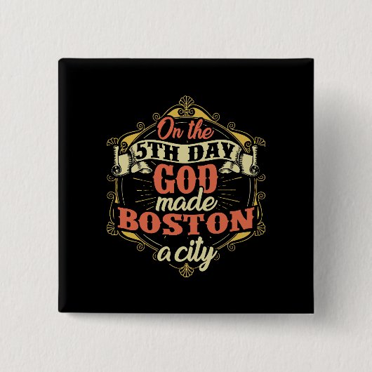 Boston Massachusetts Button (Vorderseite)