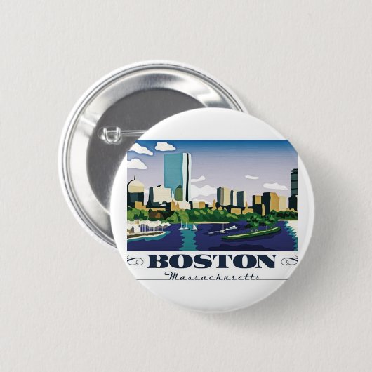 Boston, Massachusetts Button (Vorne & Hinten)