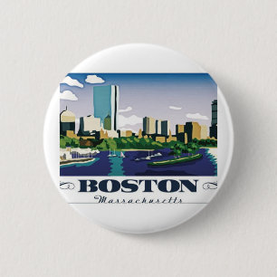 Boston, Massachusetts Button