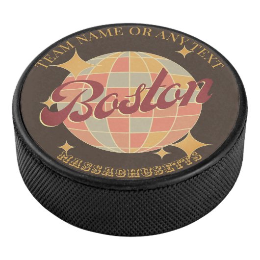 Boston Massachusetts City Eishockey Eishockey Puck (3/4)
