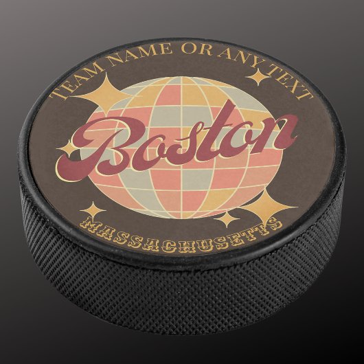 Boston Massachusetts City Eishockey Eishockey Puck