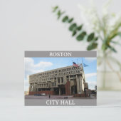 Boston Massachusetts City Hall Travel Postkarte (Stehend Vorderseite)