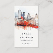 Boston Massachusetts City Scape Watercolor Travel