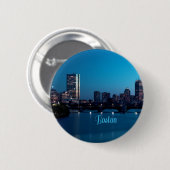 Boston Massachusetts City Skyline Button (Vorne & Hinten)