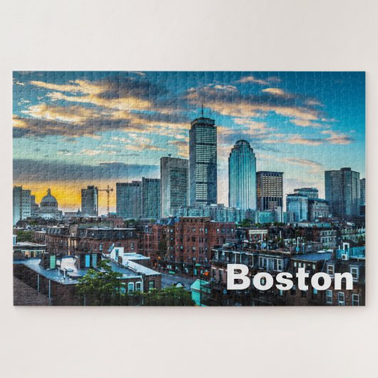 Boston Massachusetts City Skyline Jigsaw Puzzle (Horizontal)