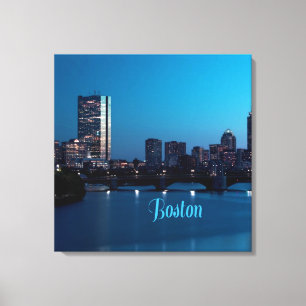 Boston Massachusetts City Skyline Leinwanddruck