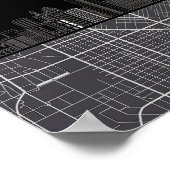 Boston Massachusetts City Skyline mit Karte Poster (Ecke)