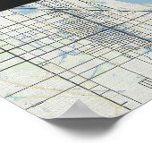 Boston Massachusetts City Skyline mit Karte Poster (Ecke)