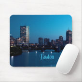 Boston Massachusetts City Skyline Mousepad (Mit Mouse)