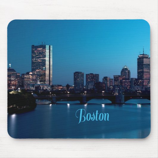 Boston Massachusetts City Skyline Mousepad (Vorne)