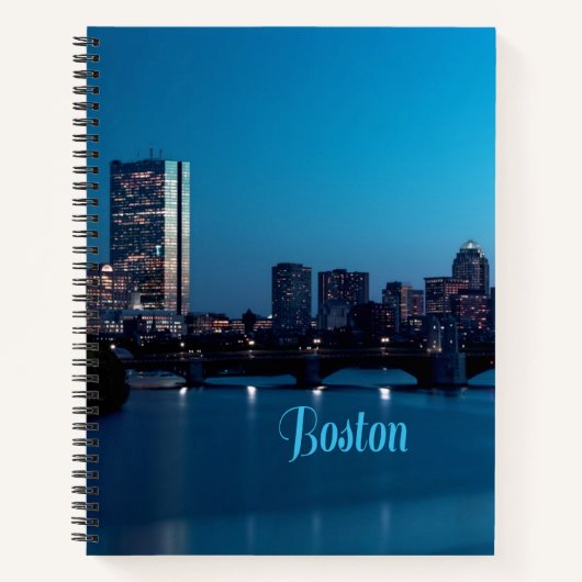 Boston Massachusetts City Skyline Notizblock (Vorderseite)