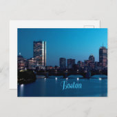 Boston Massachusetts City Skyline Postkarte (Vorne/Hinten)