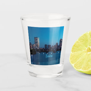 Boston Massachusetts City Skyline Schnapsglas